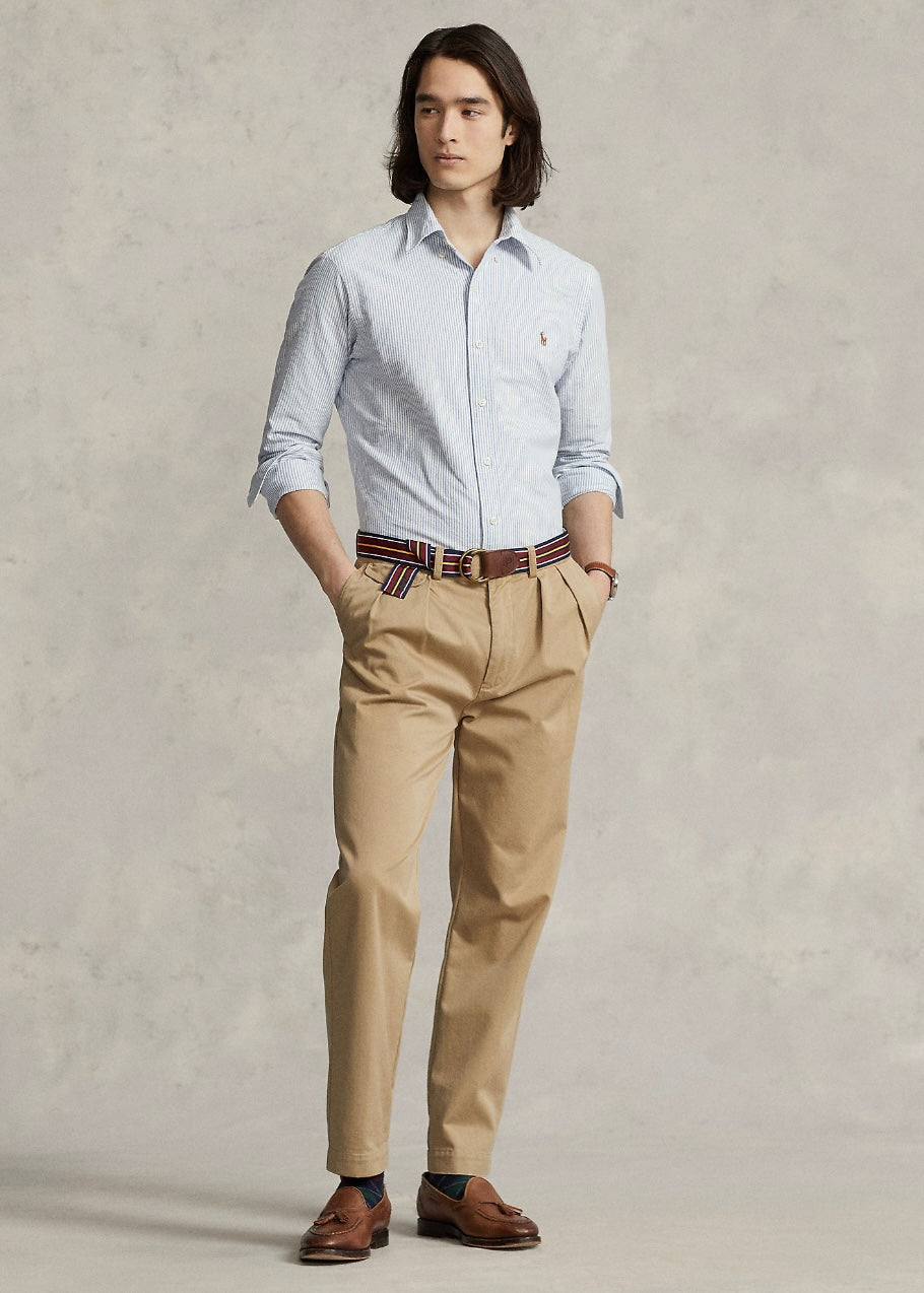 Custom Fit Stripe Oxford shirt Blue/White