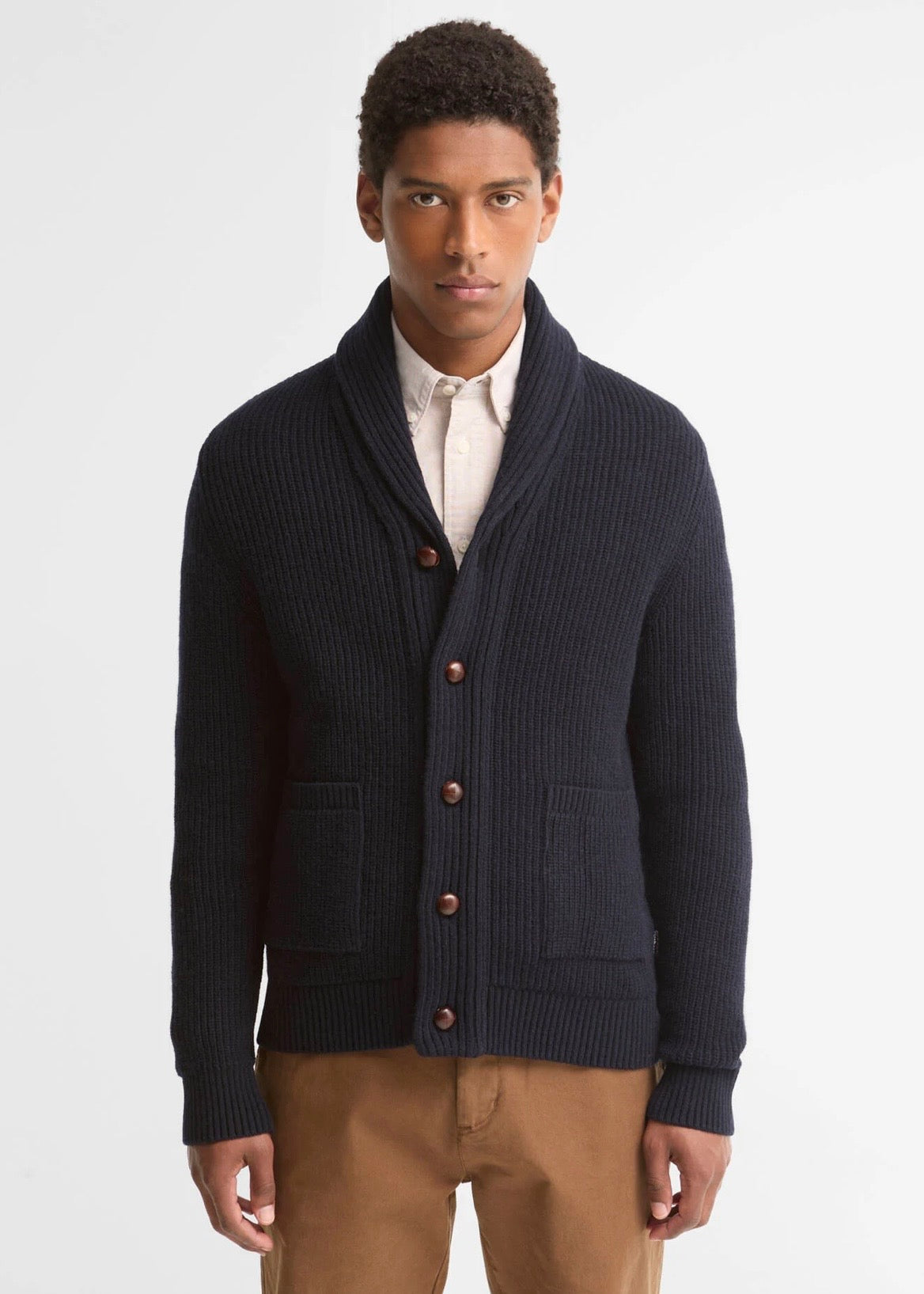 Hartland Shawl Neck Cardigan Navy
