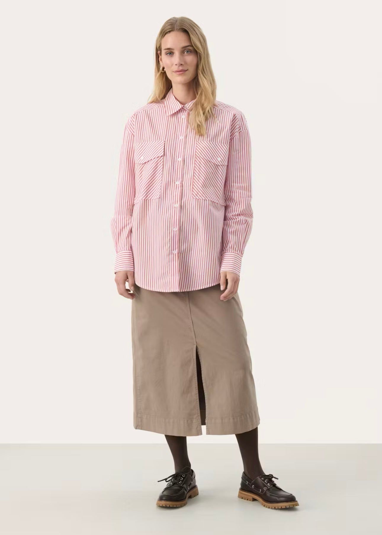 Part Two Parinaz shirt - Mars Red Stripe