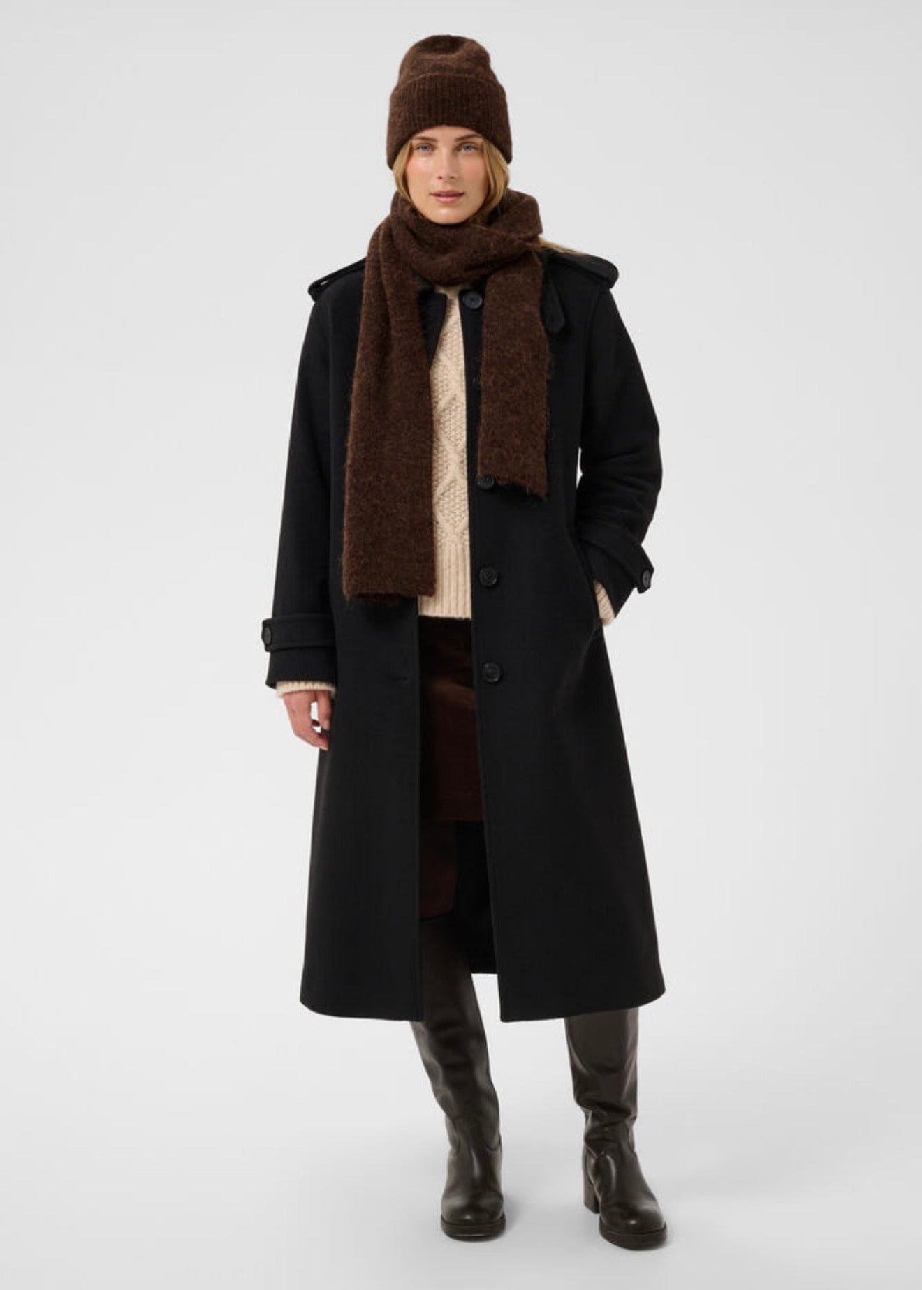 Svea Scarf Downtown Brown Melange