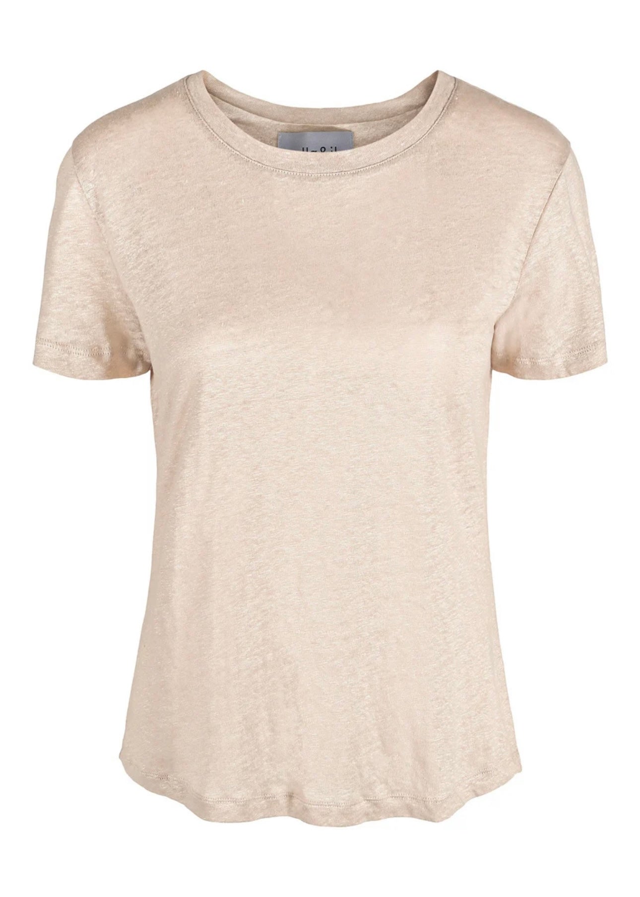 Jane Linen Tee Beige