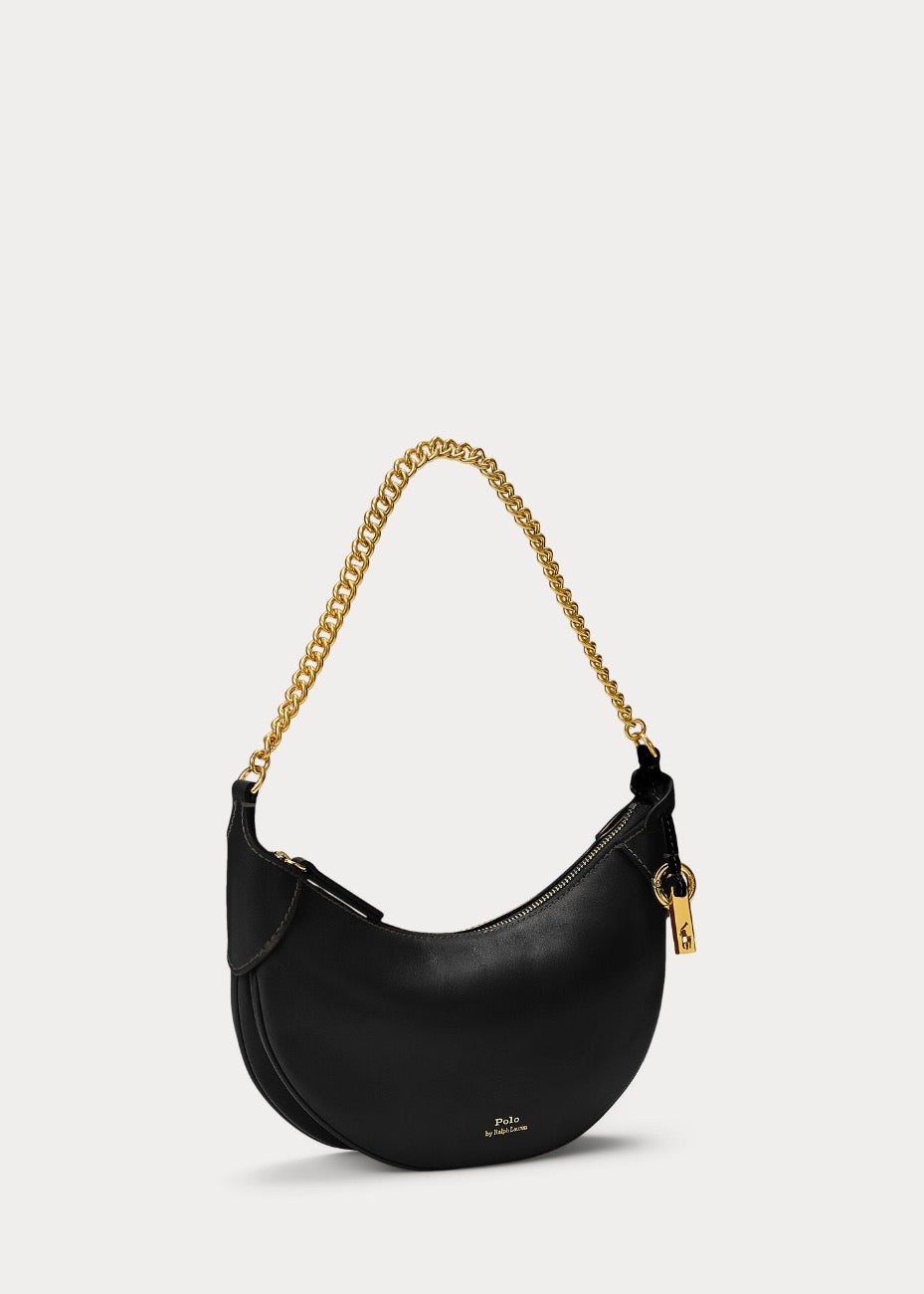 Polo ID Leather Mini Chain Bag Black