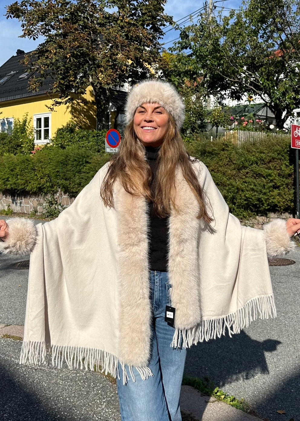 Jackie ullskjerf Lys Beige