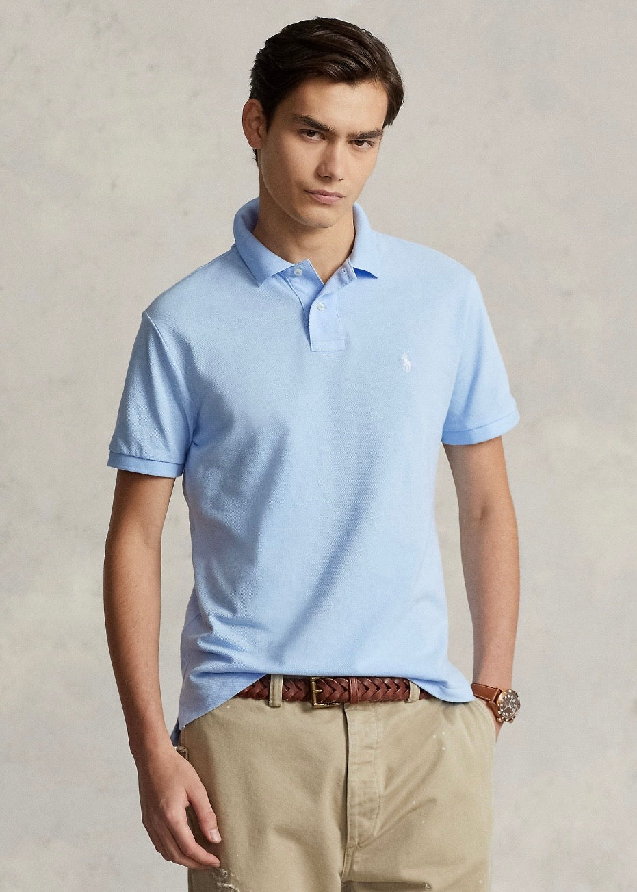 Mesh Polo Shirt Office Blue