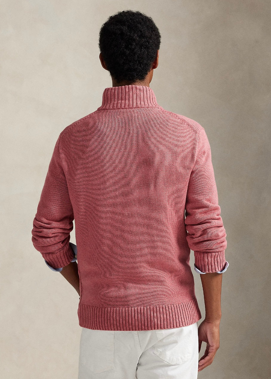 Quarter Zip Mockneck Strawberry Gelato