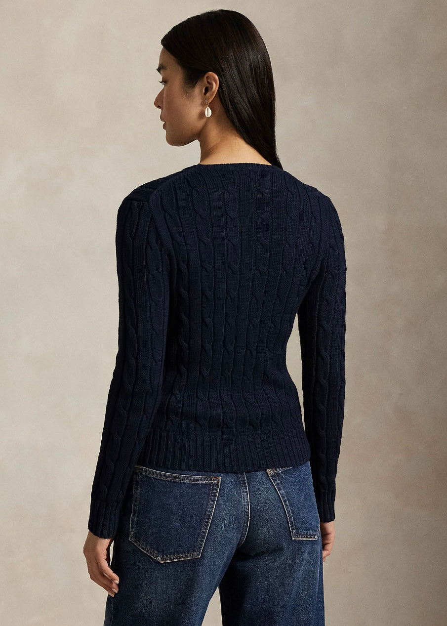 Cable Knit Cotton sweater Hunter Navy