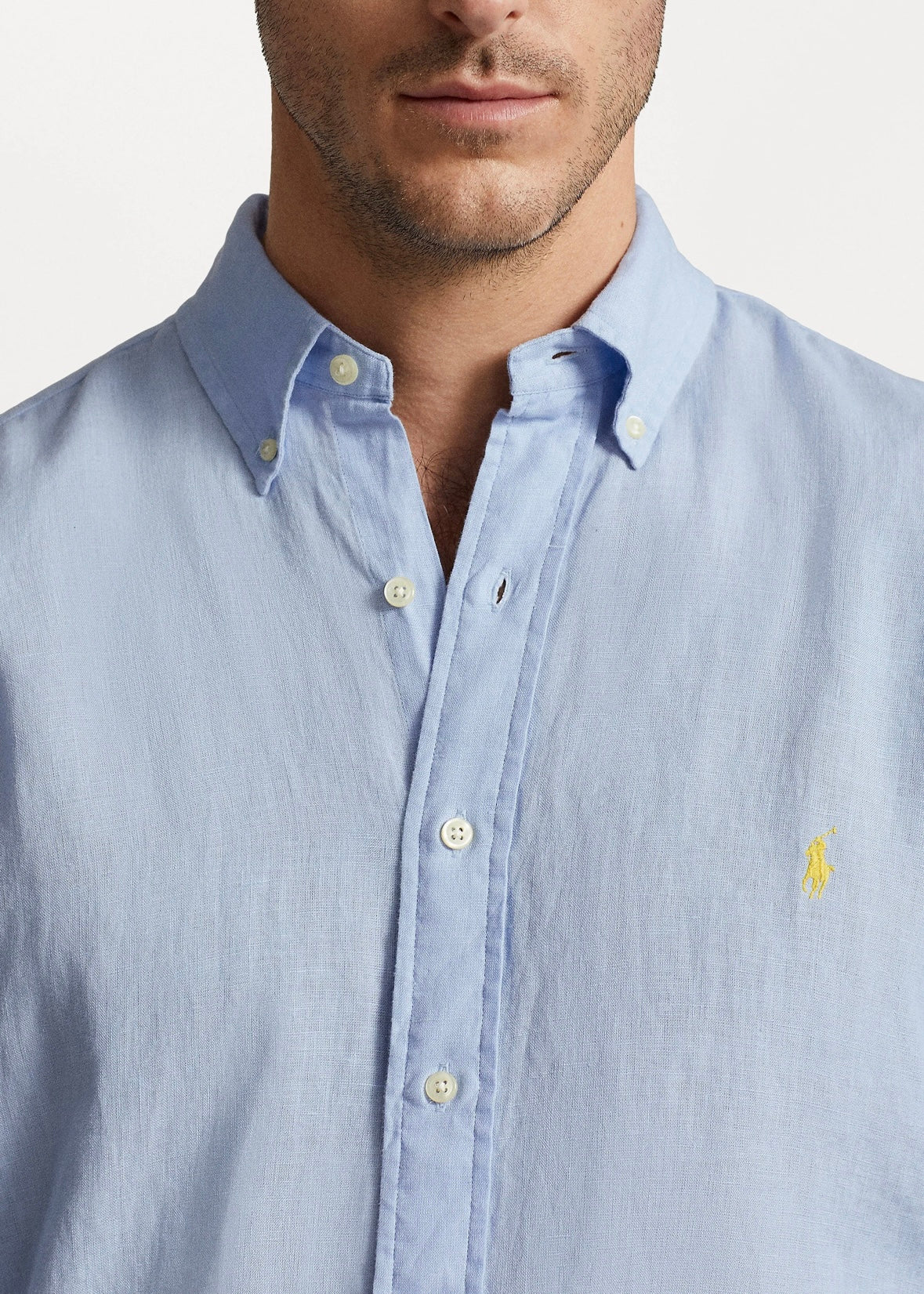 Polo Ralph Lauren Linen shirt slim fit - Blue Hyacinth