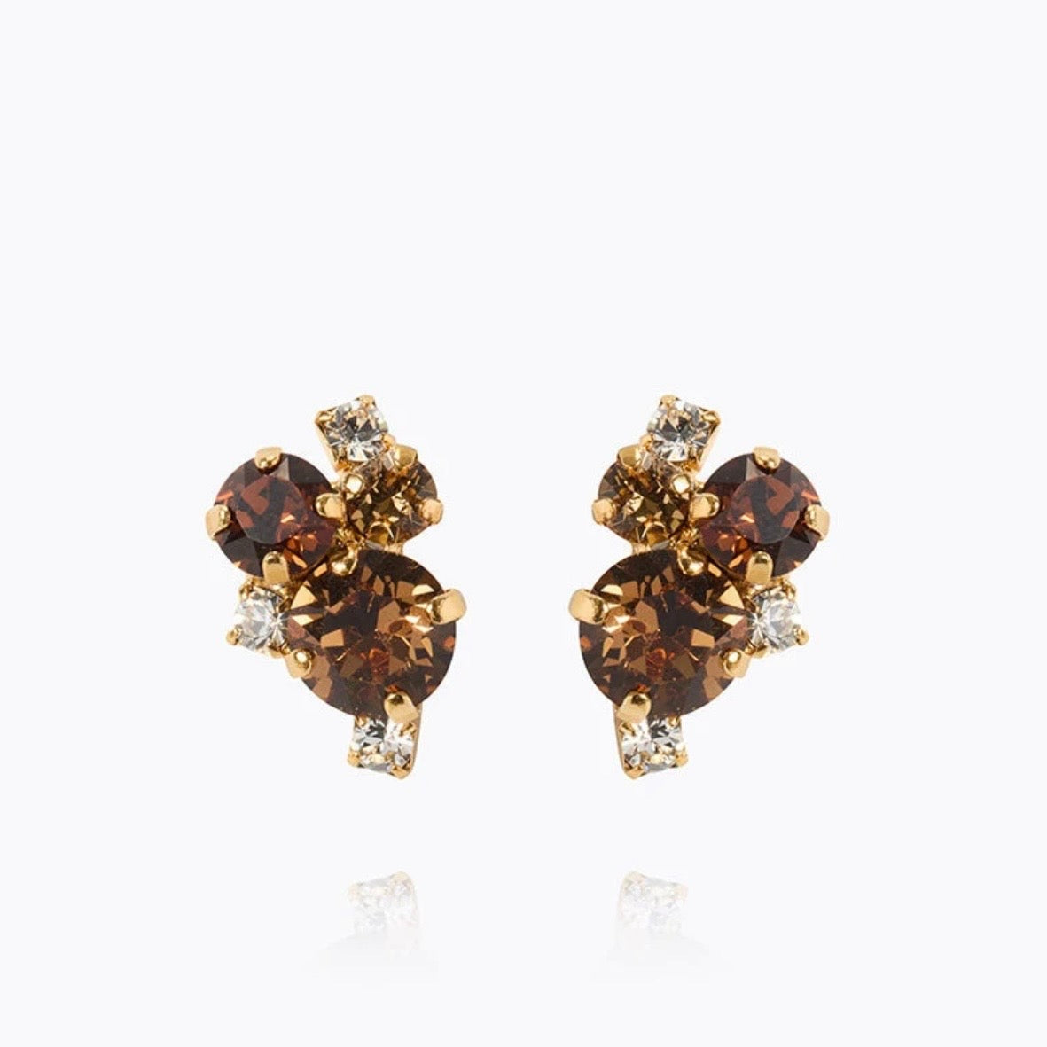 Molly Earrings Gold ReC Topaz Combo