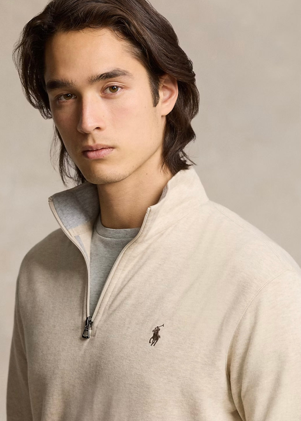 Ralph Lauren College Zip sweater - Expedition Dune