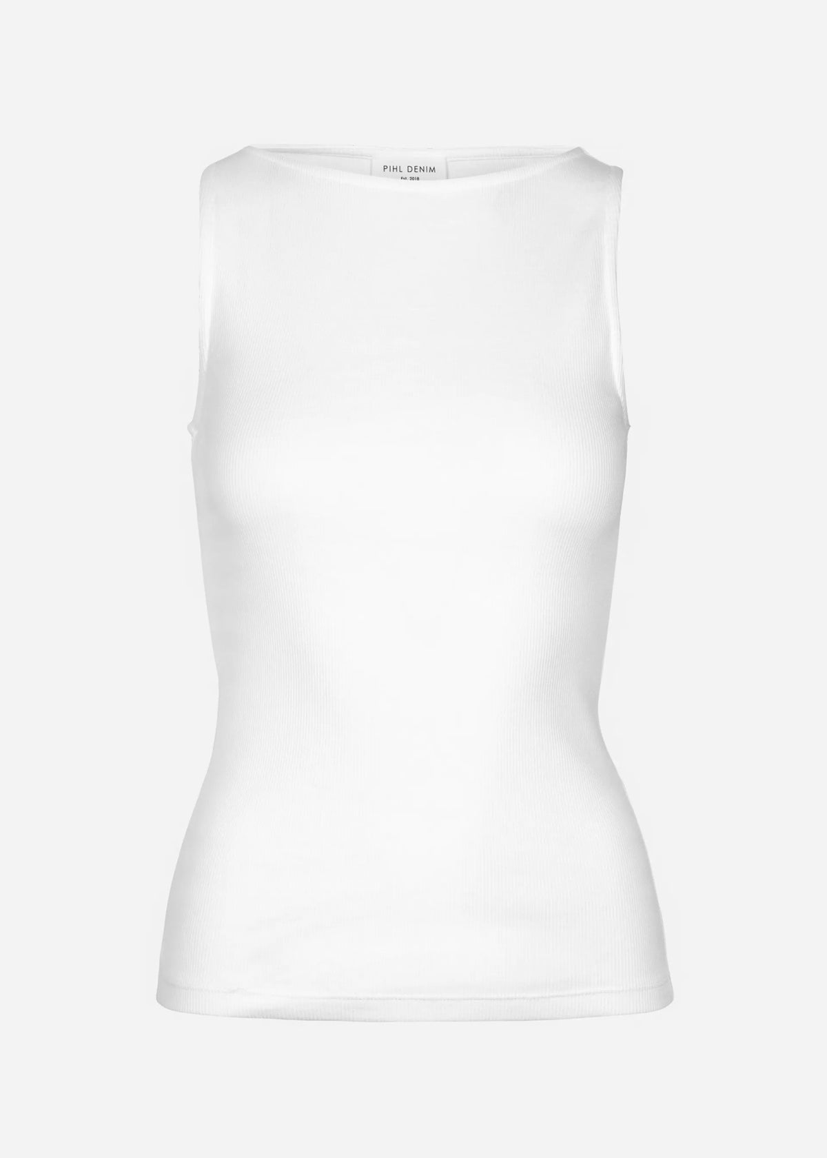Peggy Rib Boatneck Top Offwhite
