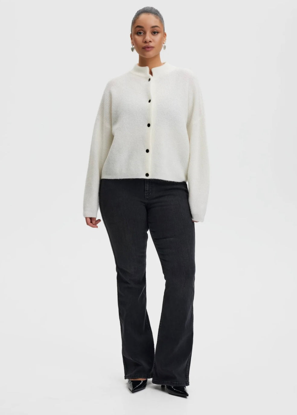 Alpha Short cardigan Ivory