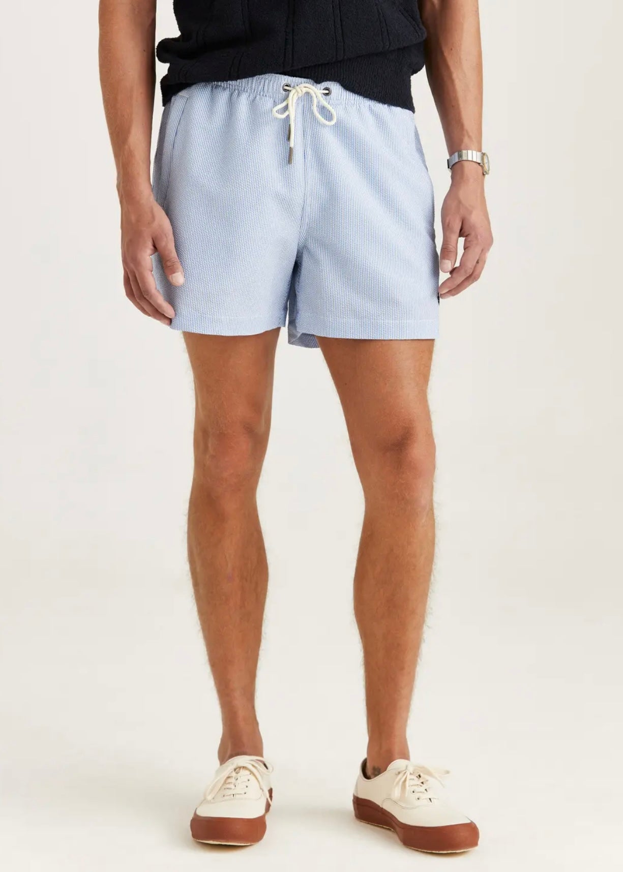 Morris Seersucker Swim shorts - Lt.Blue