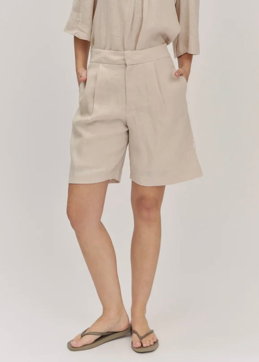 Ella&il Fie Linen shorts - Beige