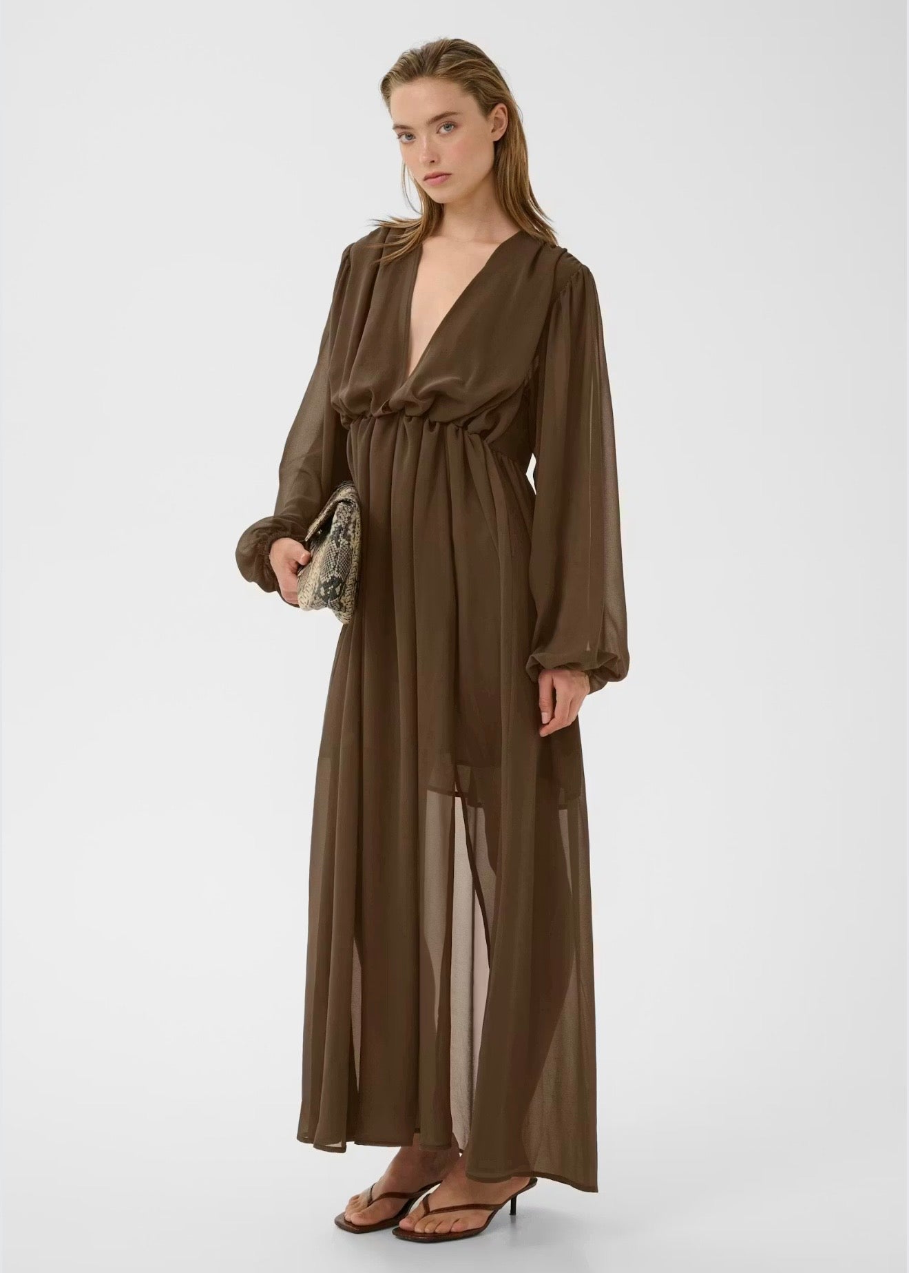 Darly Long Dress Rain Drum