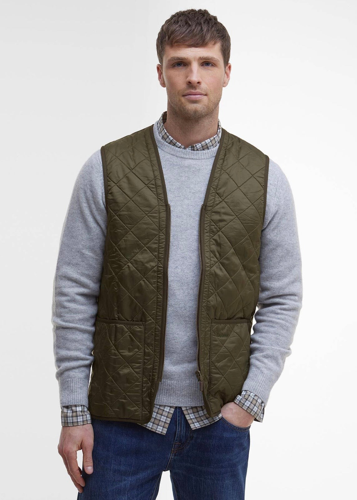 Polarquilt Waistcoat/Zip-In Liner Olive