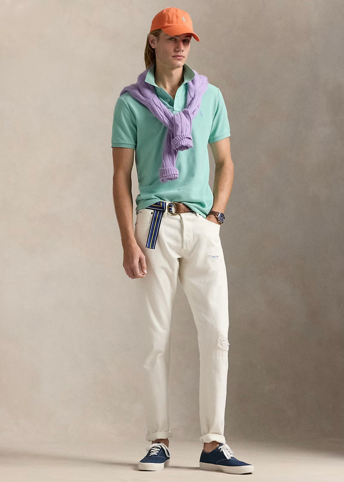Mesh Polo Shirt Celadon