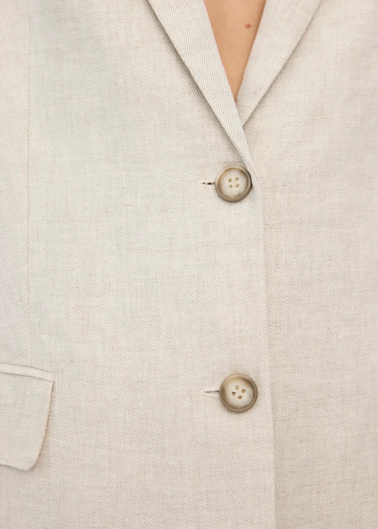 Hannah Blazer Crystal Linen
