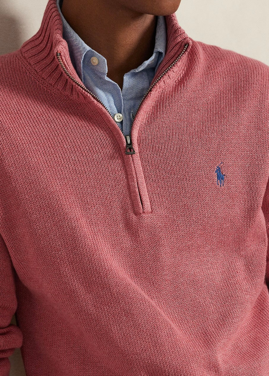 Quarter Zip Mockneck Strawberry Gelato