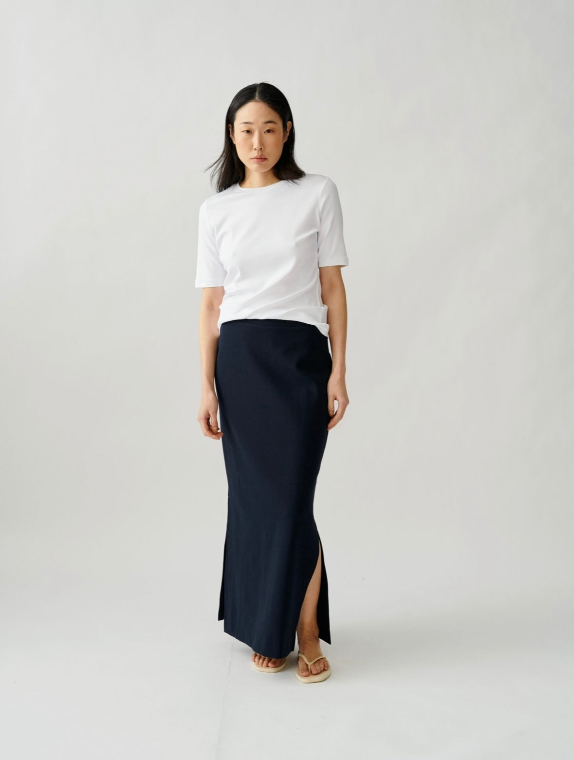 Marianne Rib Tee White