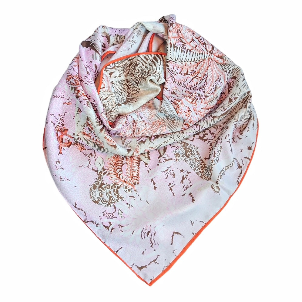 Noma Silke/Viskose skjerf - Lysrosa/Offwhite