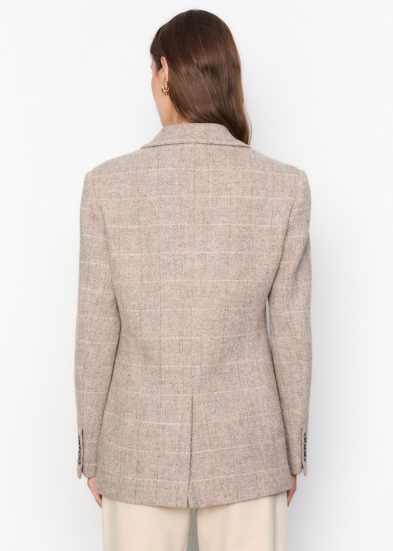 Brook Check blazer Taupe Herringbone