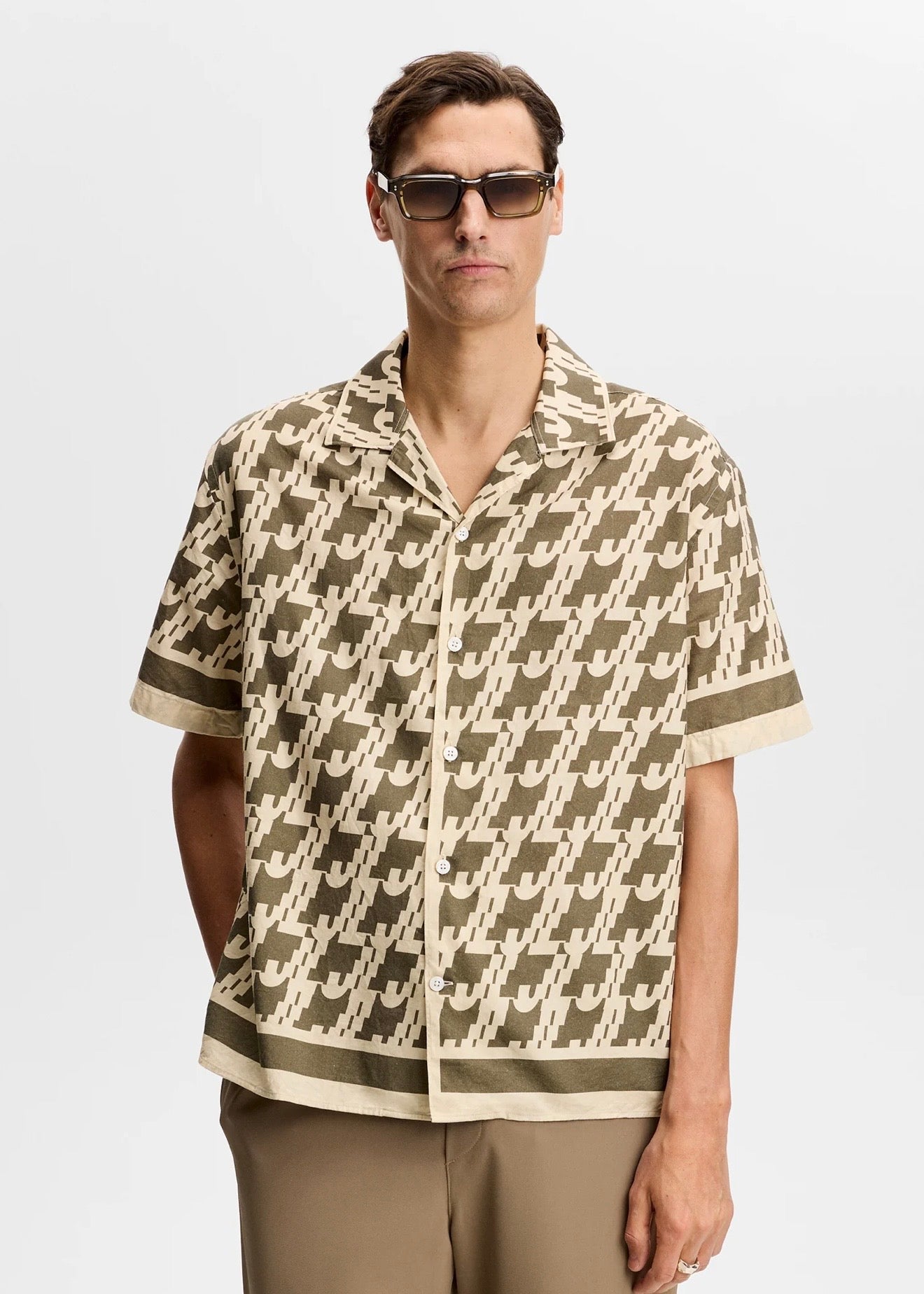 Ellis Border Resort Shirt Glitch Kalamata