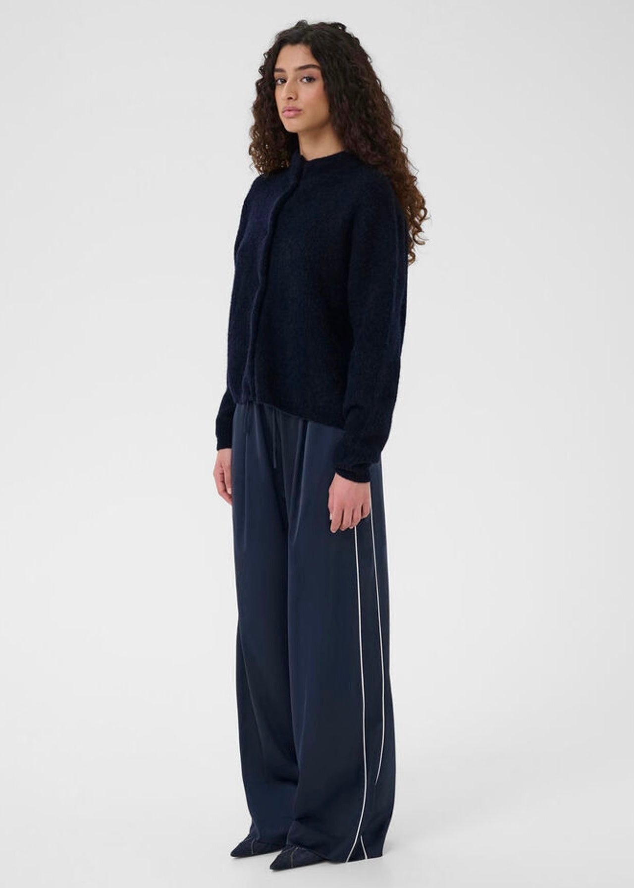 Alpha Short Cardigan Skycaptain Melange