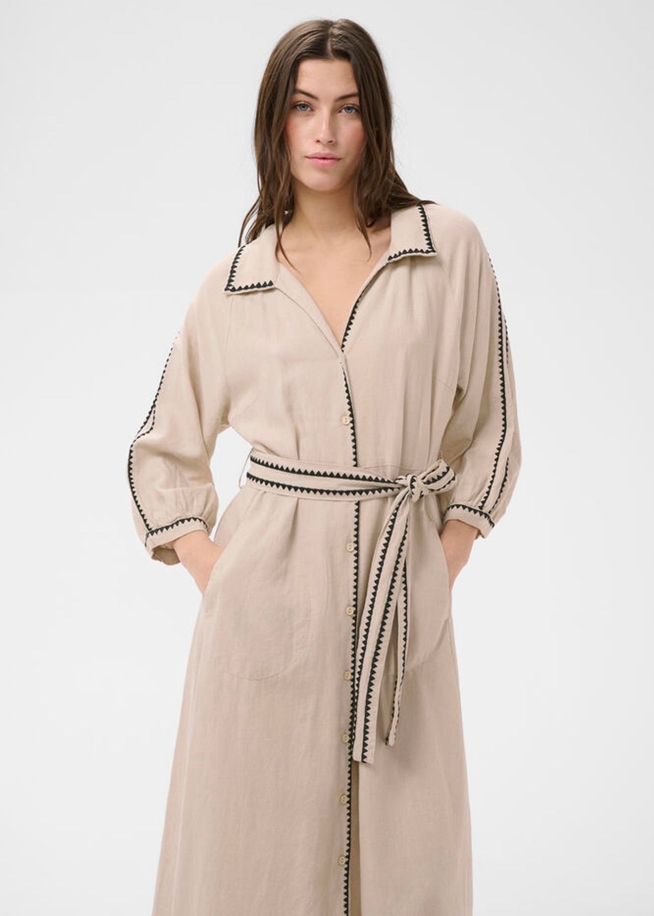 Sicilias Dress Oatmeal