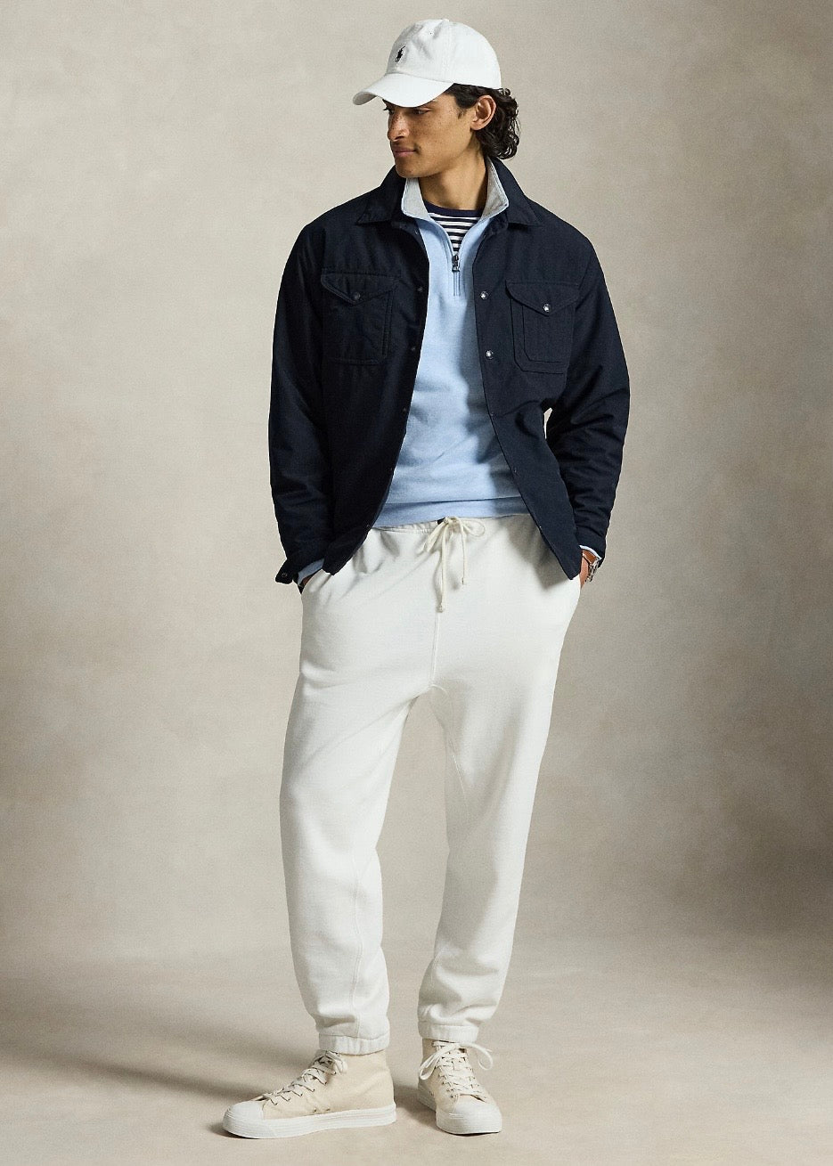 Jersey Quarter Zip Office Blue