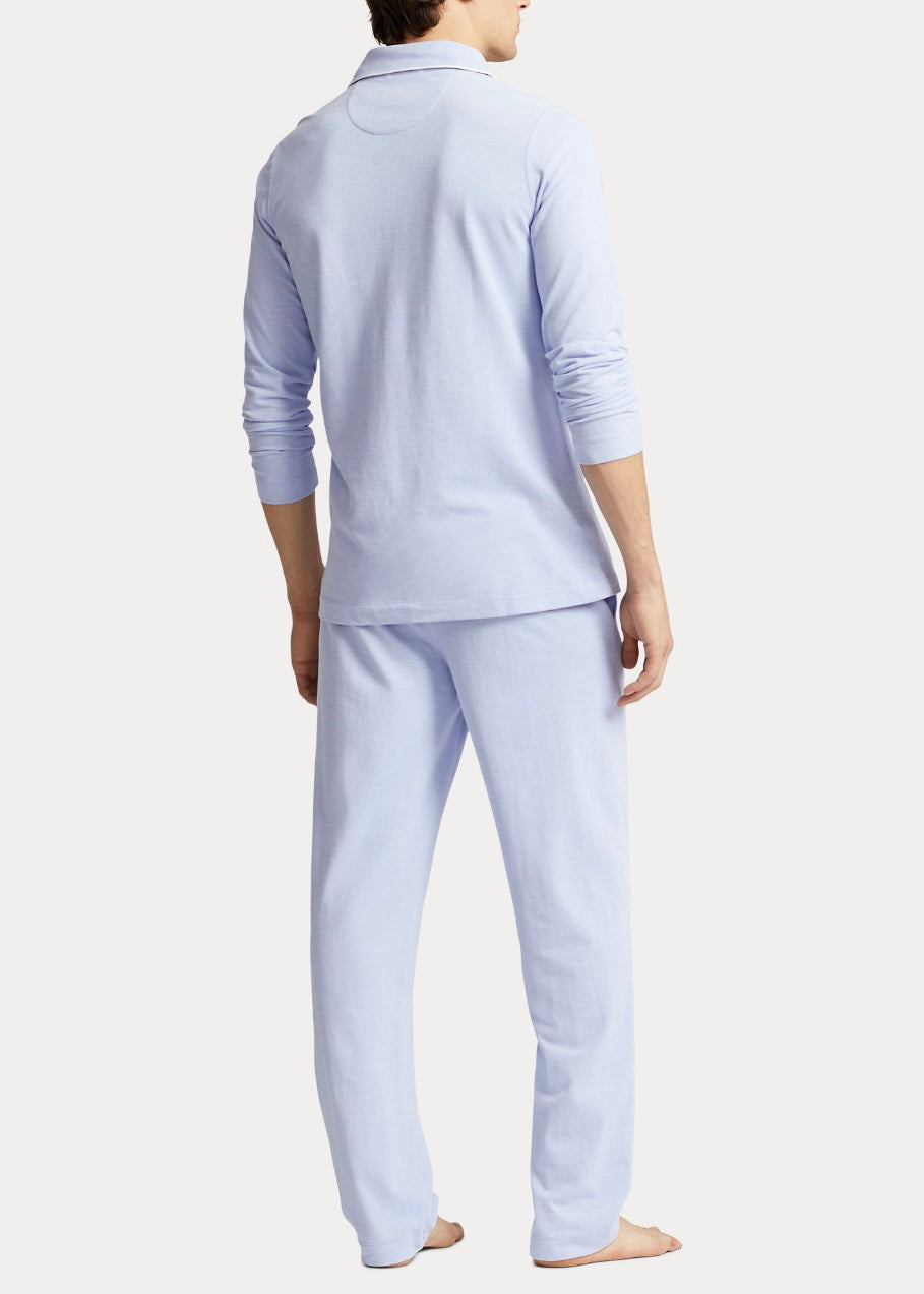 Cotton Mesh Pajama set Blue