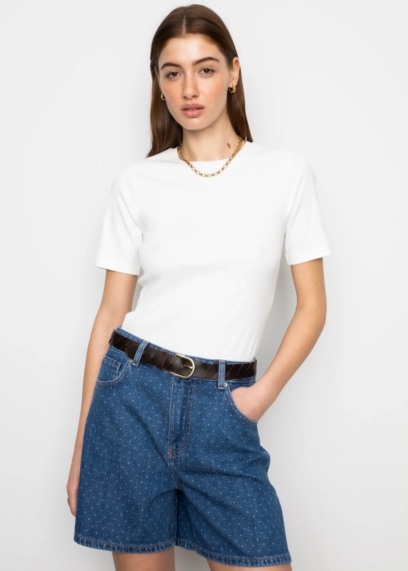 Lyle Shorts Mid Blue Dot