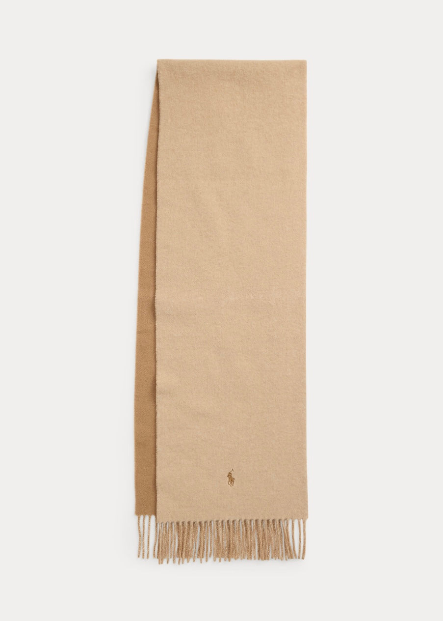 Fringe scarf Camel Tonal