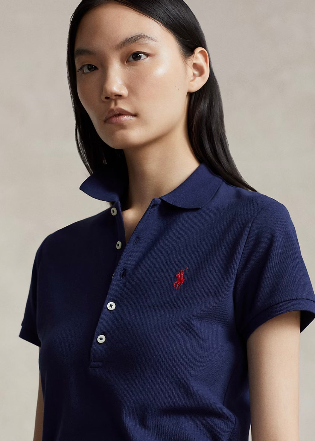 Slim Fit Stretch Polo Shirt Navy
