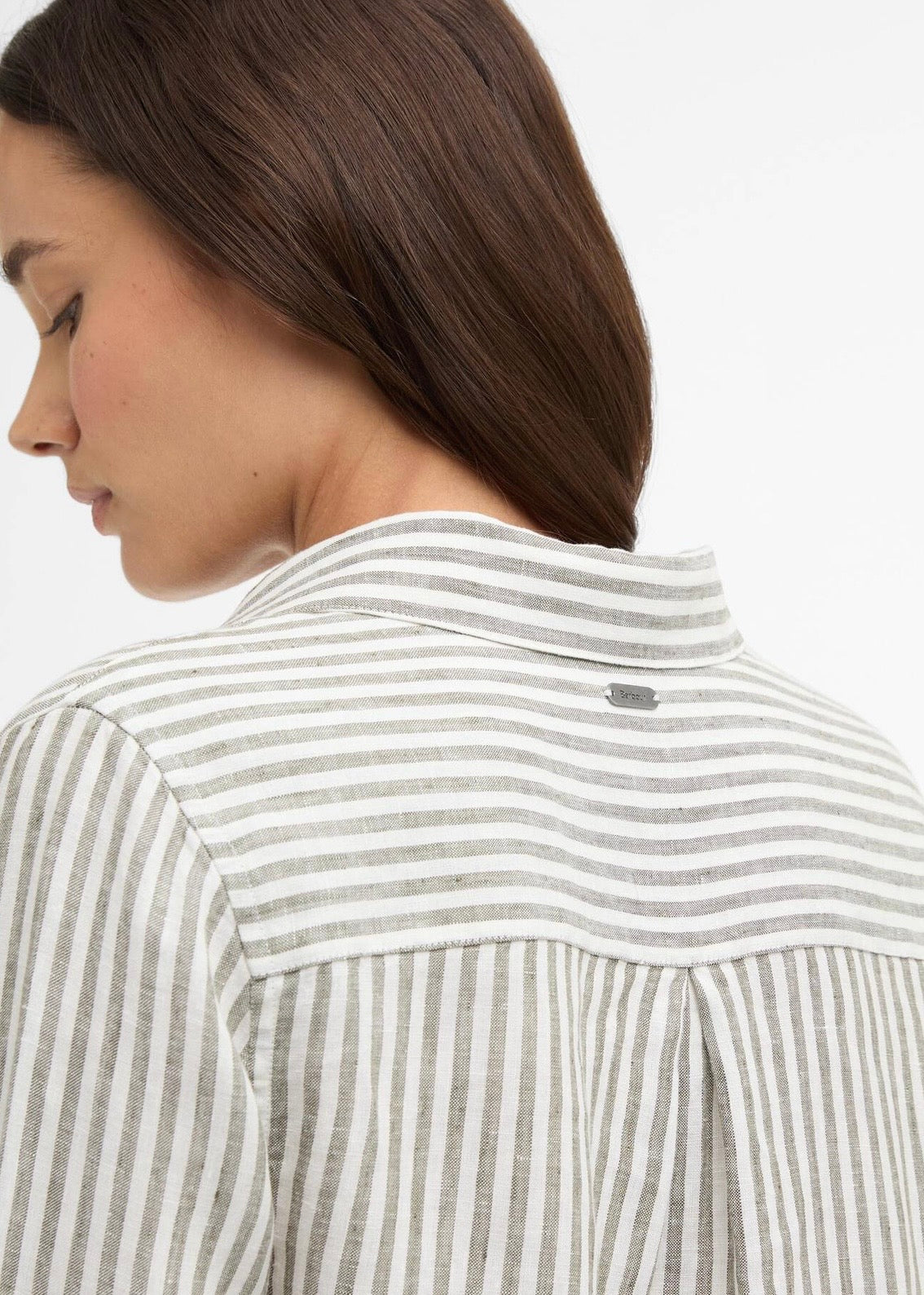 Marine Shirt Dusky Khaki Stripe