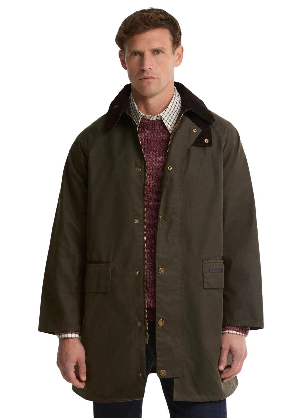 Country Waxed Mac Jacket Olive