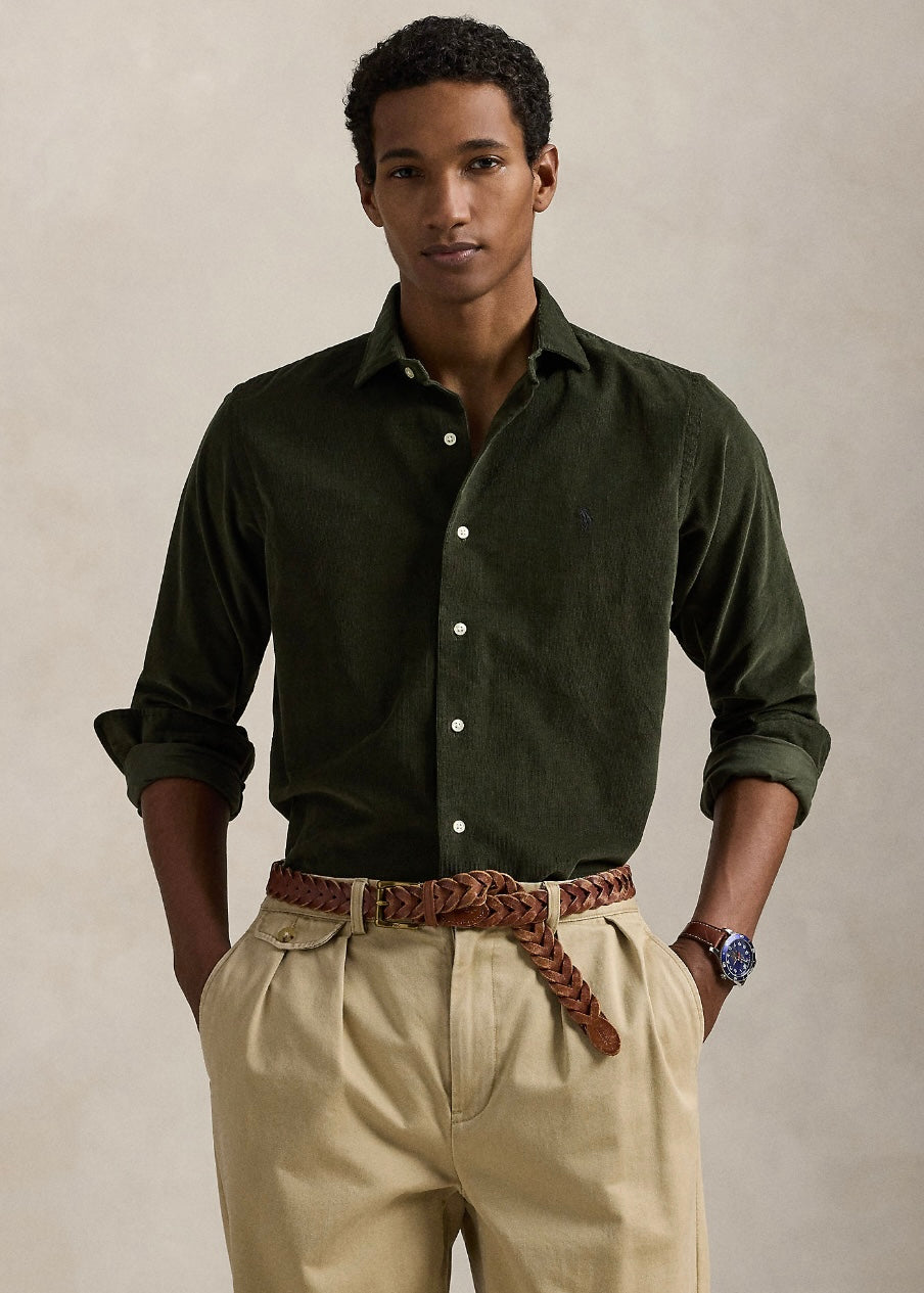 Corduroy shirt Estate Olive
