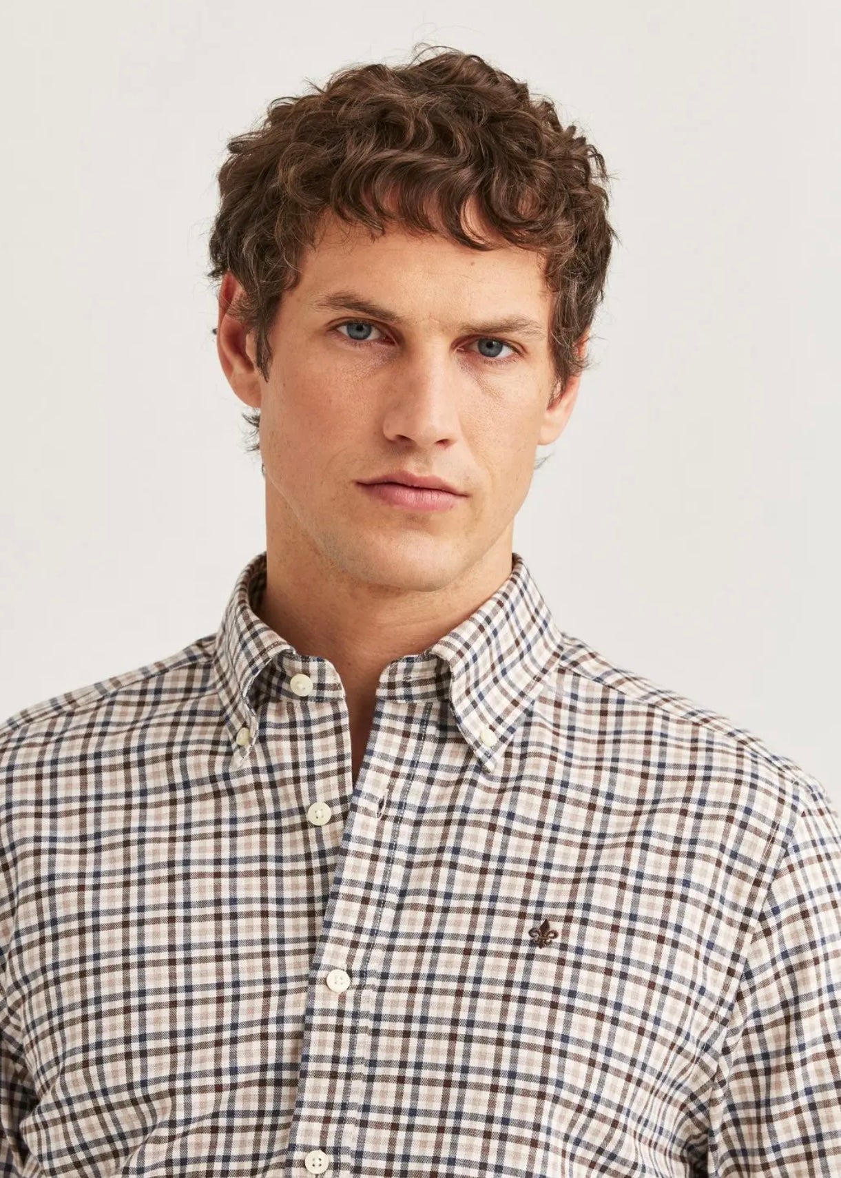Watts Check shirt Brown