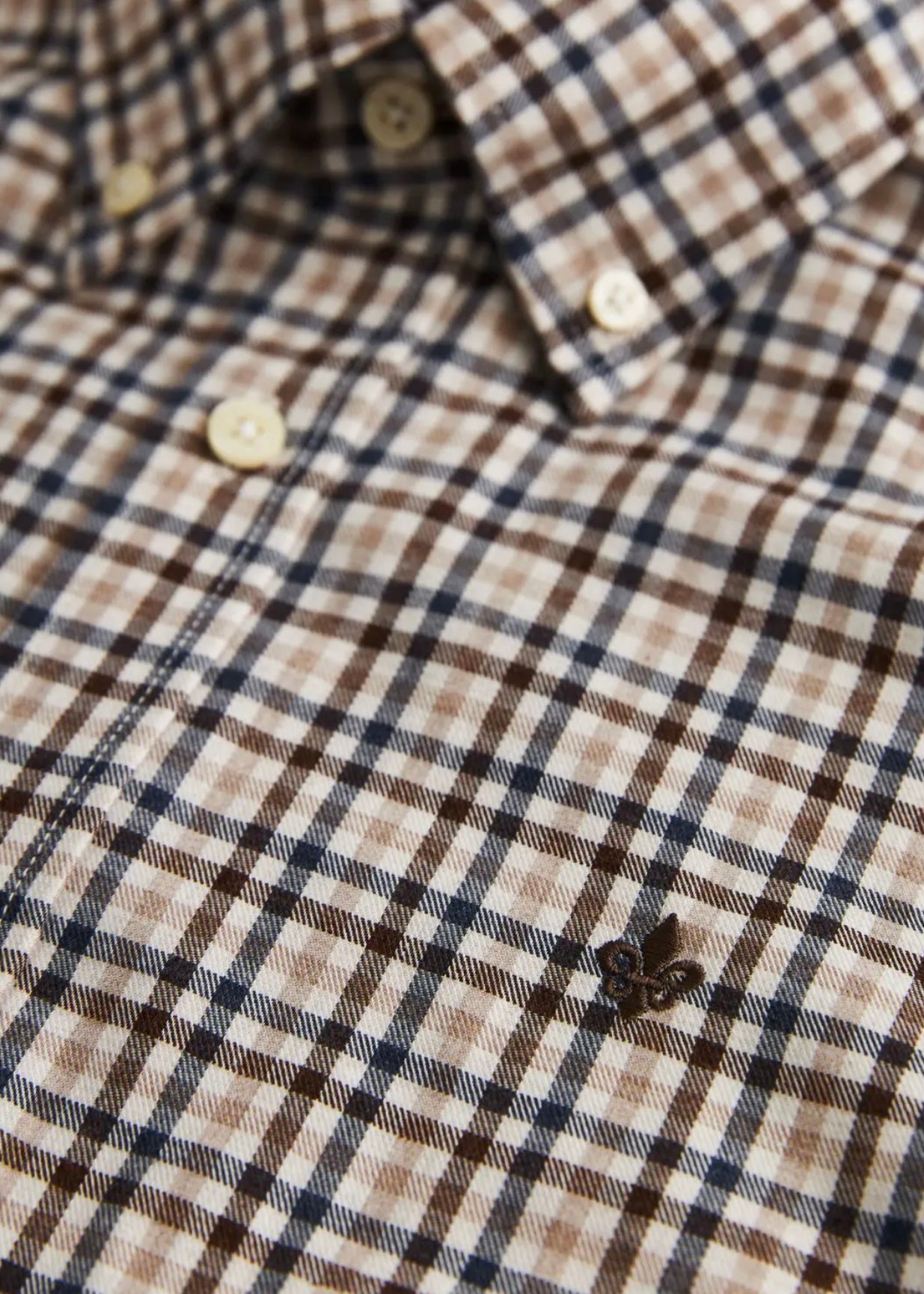 Watts Check shirt Brown