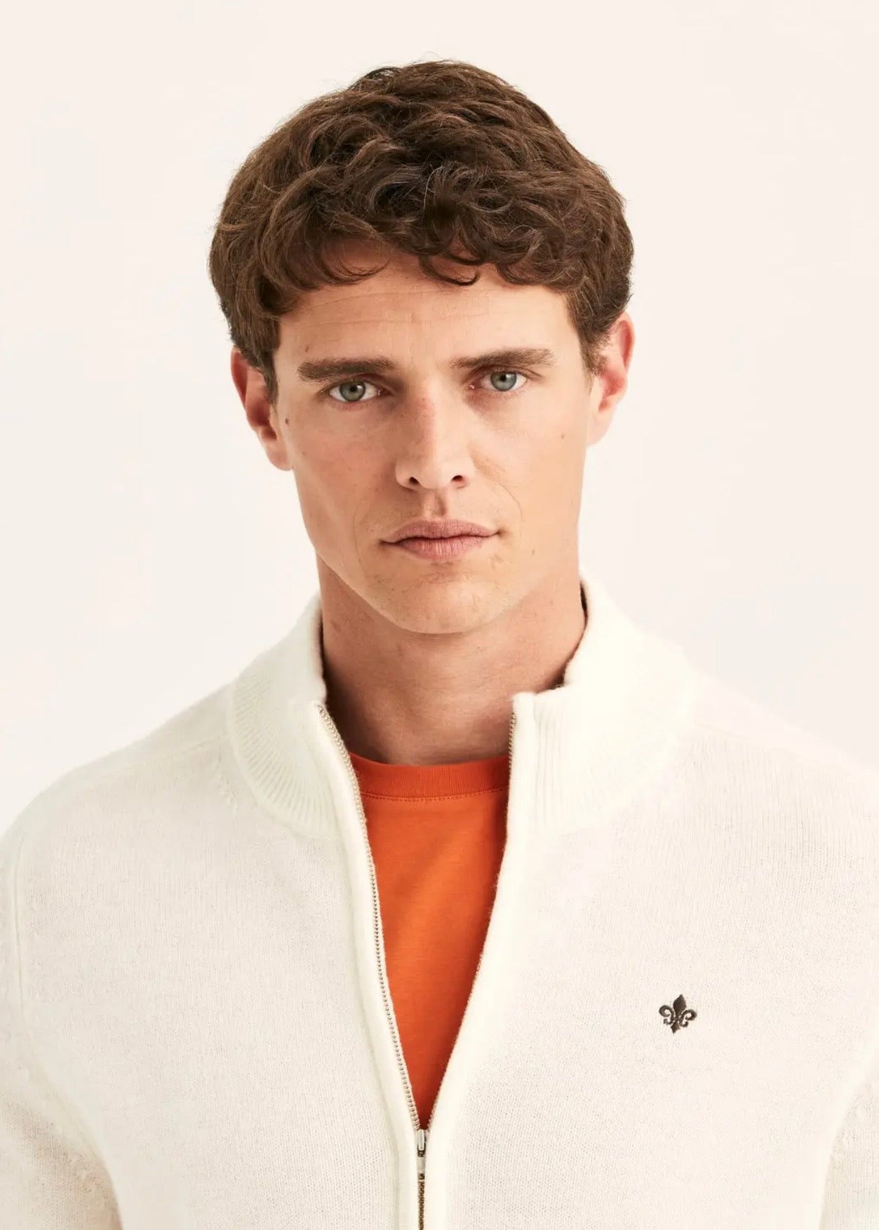 Hertford Zip Cardigan Offwhite