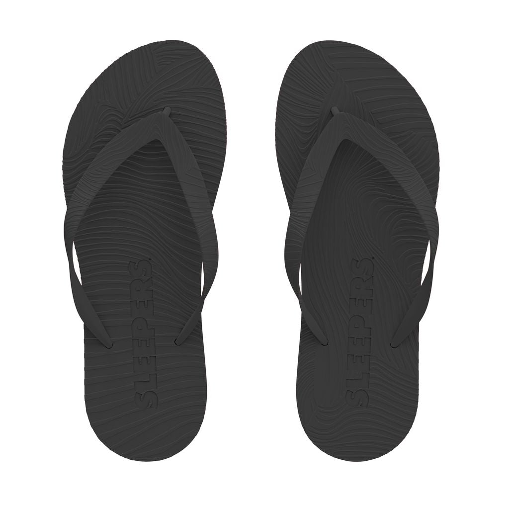 Sleepers Slim Wide Strap flip flop - Black