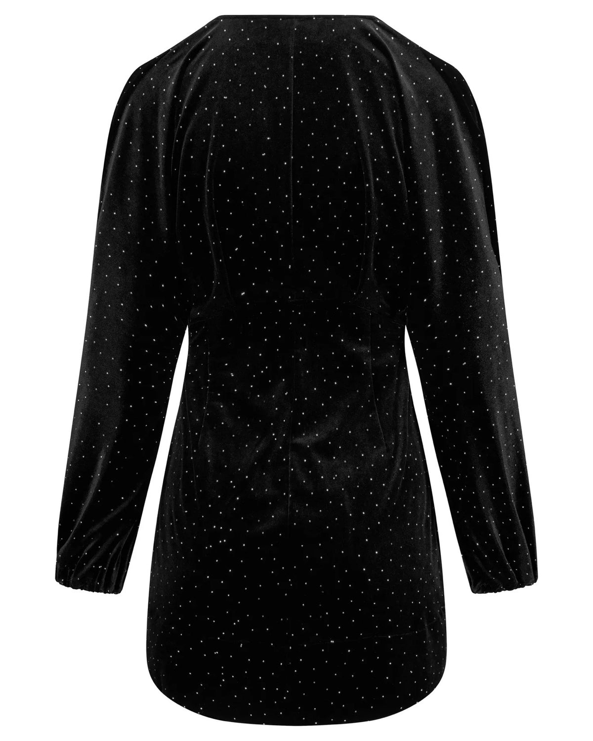Philo Stud Velour Dress Black