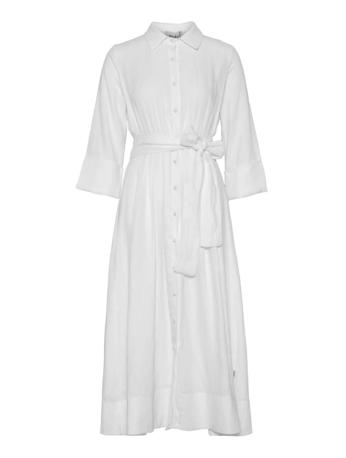 Ella&il Marja Linen dress - White