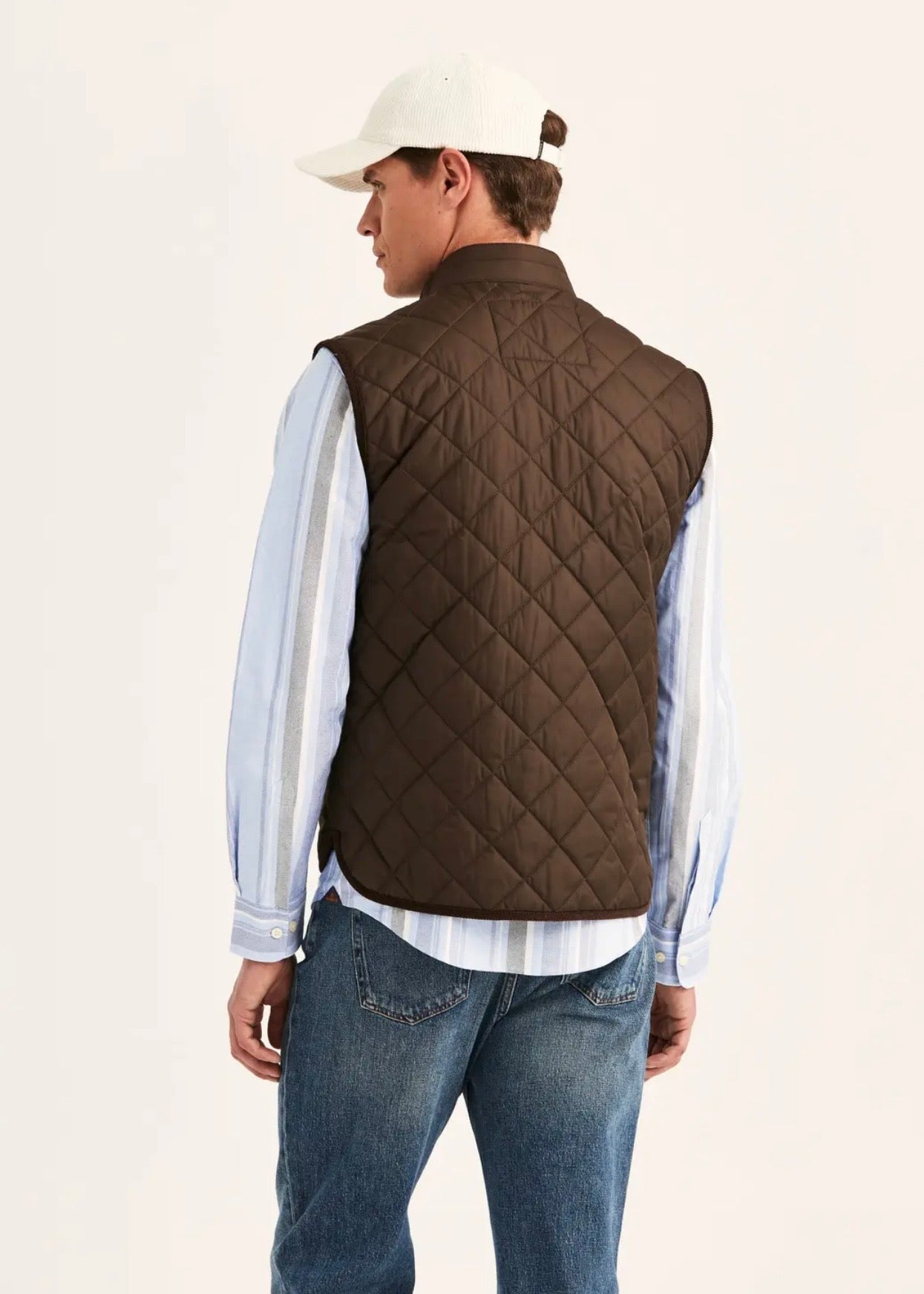Teddy Quilted Vest Brown