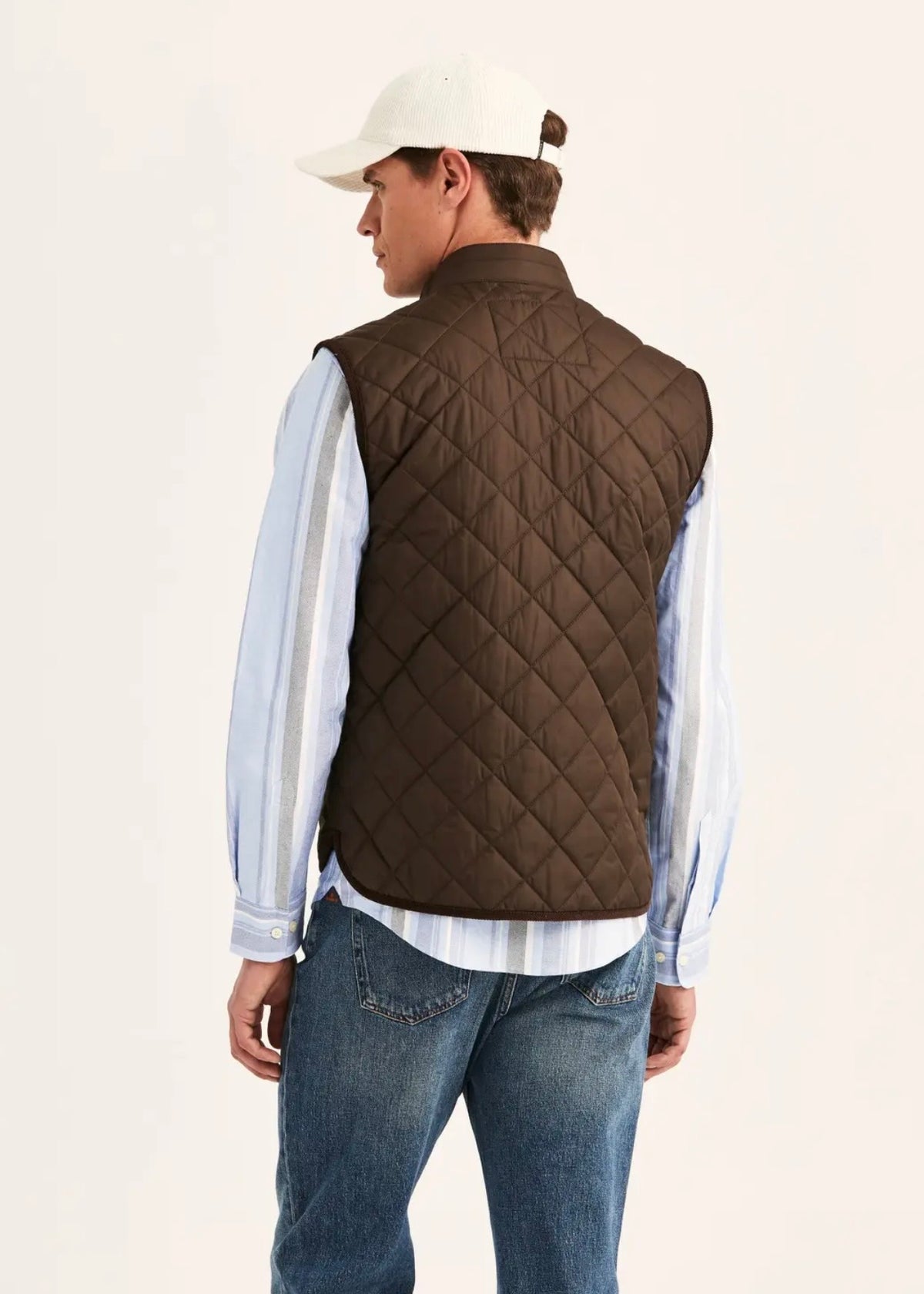Teddy Quilted Vest Brown
