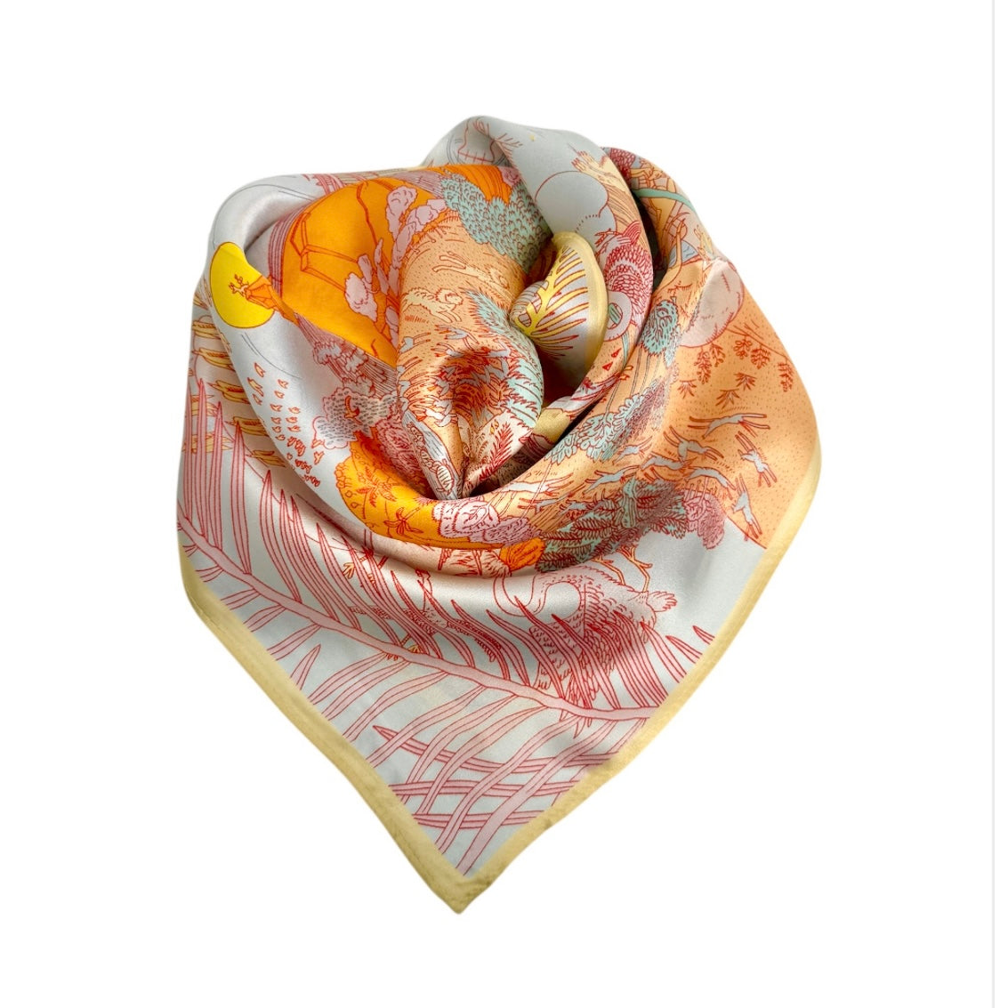 Noma silkeskjerf - Lys Pastell Multi