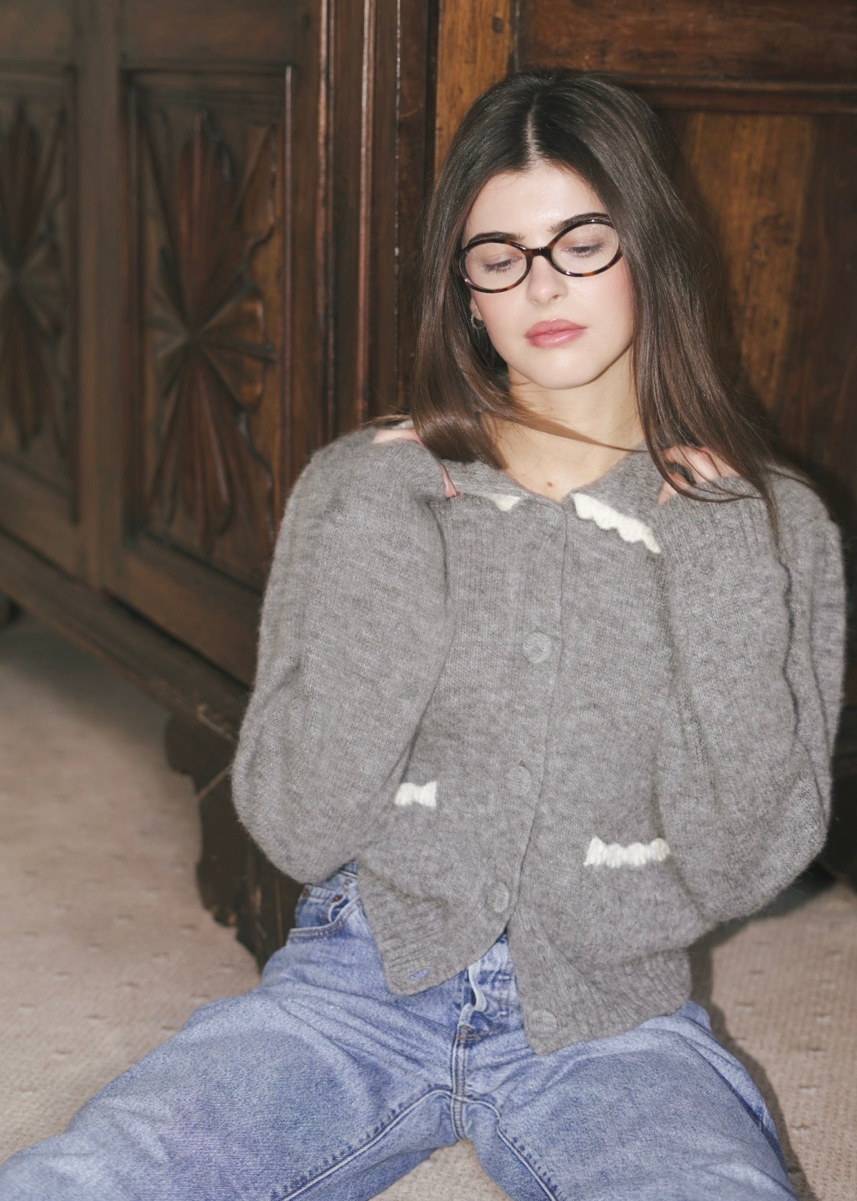 Isabella Cardigan Grey Melange