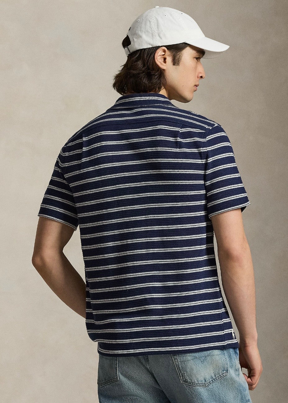 Striped Camp Shirt Newport Navy