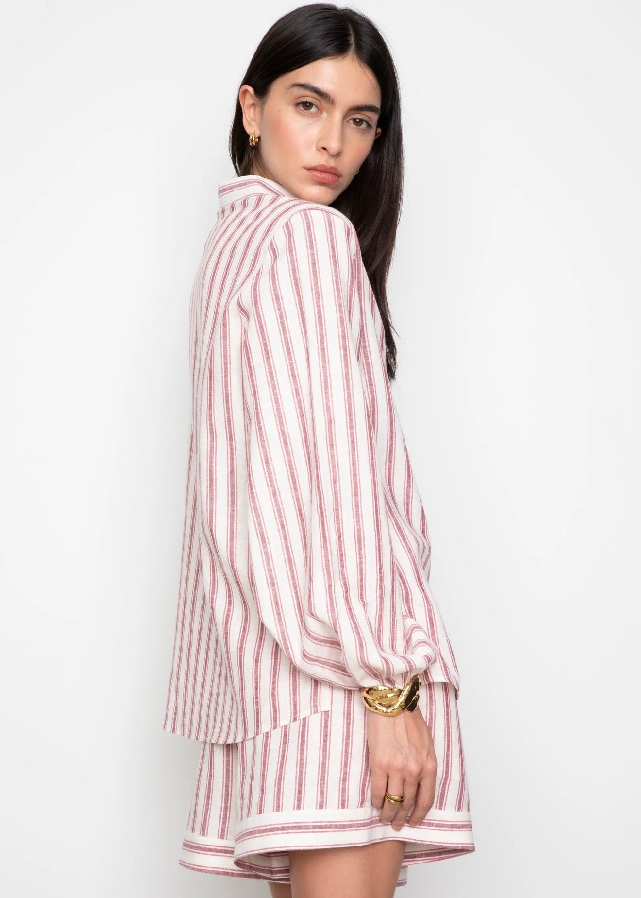 Lilia Short Berry Stripe