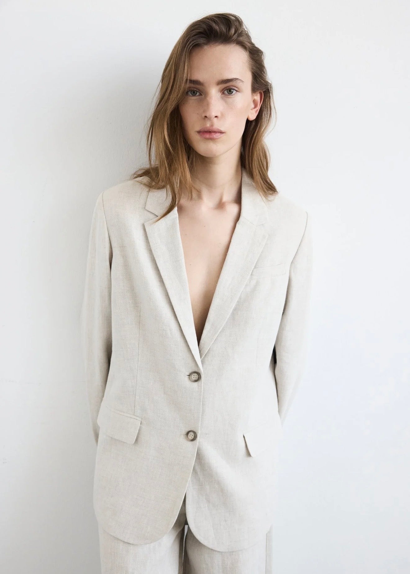 Hannah Blazer Crystal Linen