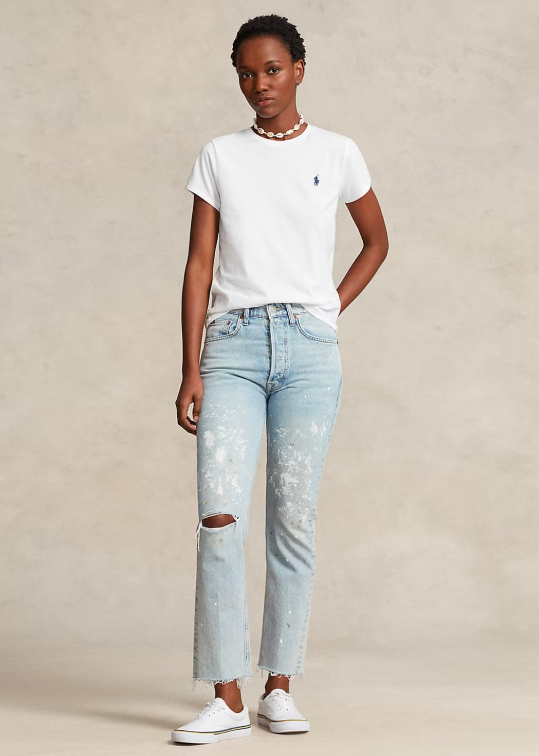 Cotton Jersey tee White